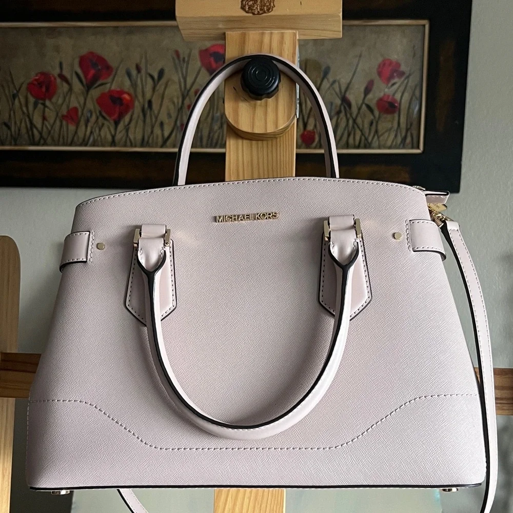 Michael Kors Women's Light Gray Satchel - Picture 9 of 13